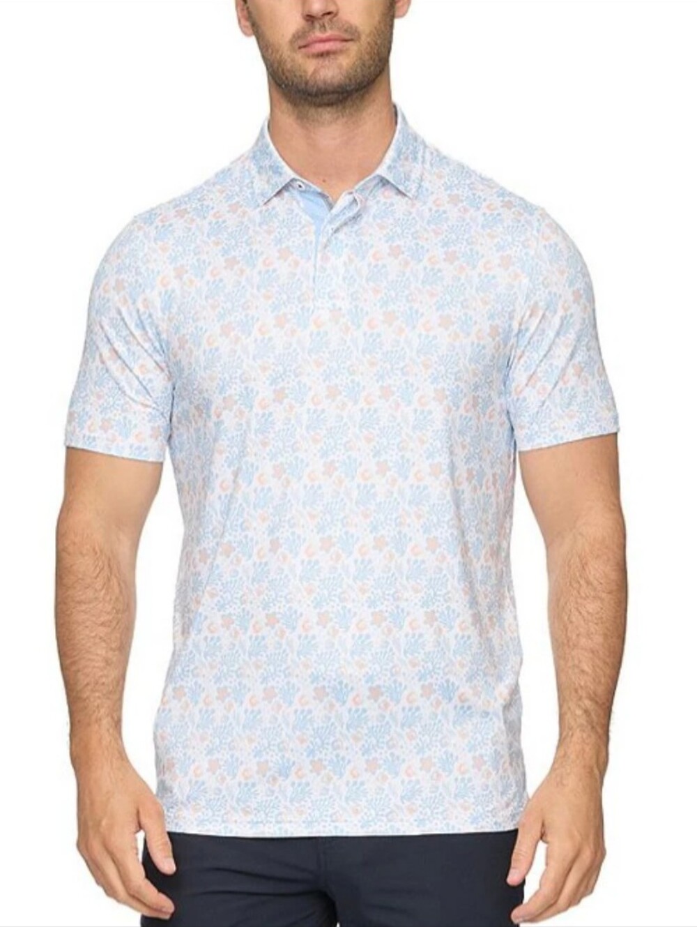 Flag and Anthem Berryville Floral Print Performance Polo- M